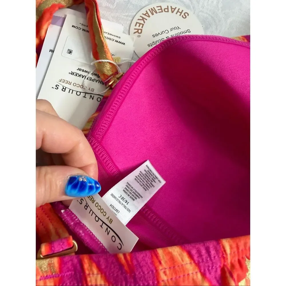 NWT Contours By Coco Reef Shapemaker Swimwear One Piece Swimsuit Size 14/38C - Picture 5 of 5